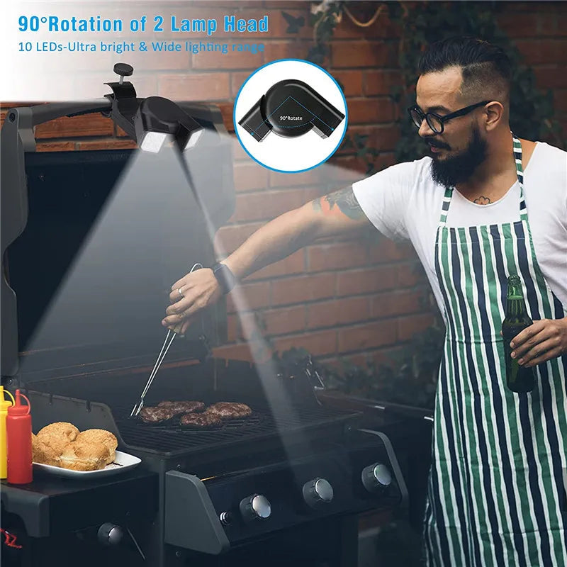 GrillLume LED Grill lamp | 360° Rotatable | Heat Resistant & Super Bright | For BBQ & Outdoor
