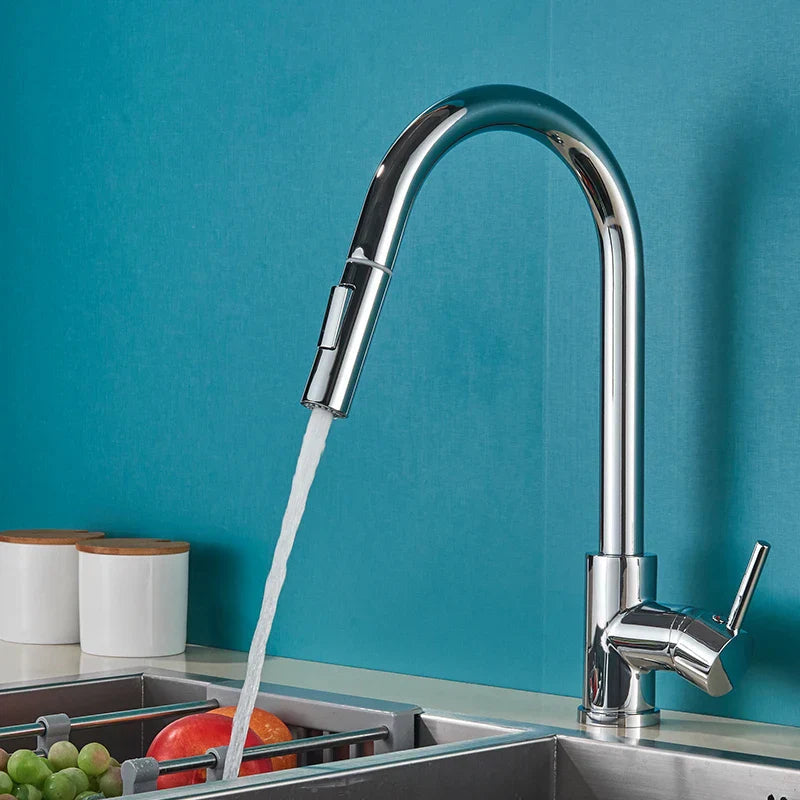 Practical and Elegant Kitchen Faucet with Pull-Out Function