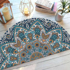 Bohemian non-slip semicircular doormat
