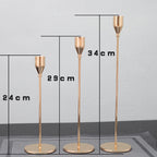 3-piece set metal candle holder