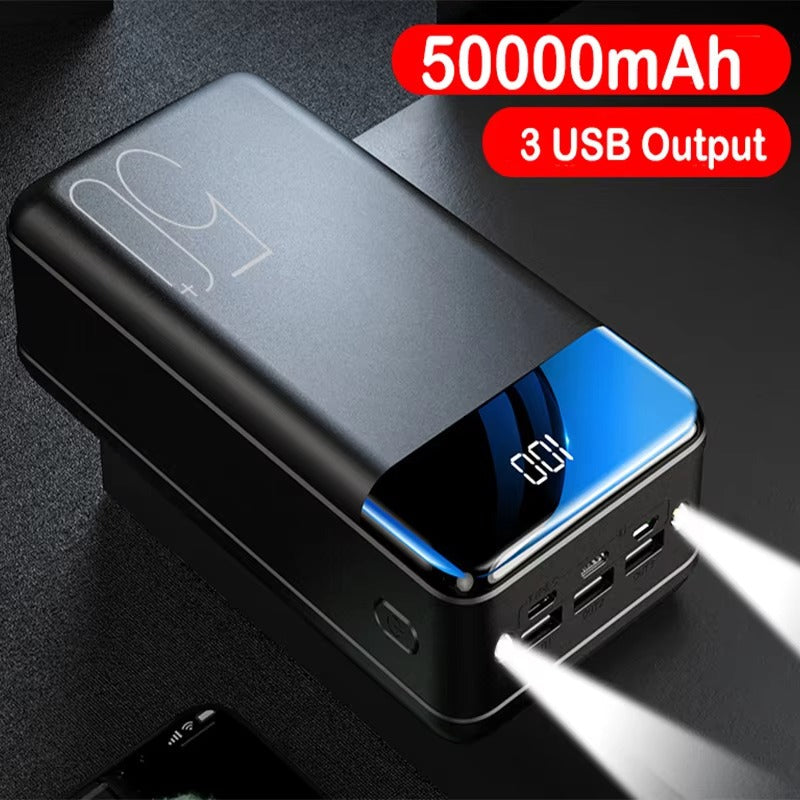 50,000mAh Ultra-High Capacity Power Bank – Super Fast Charging for Phones, Tablets & Laptops
