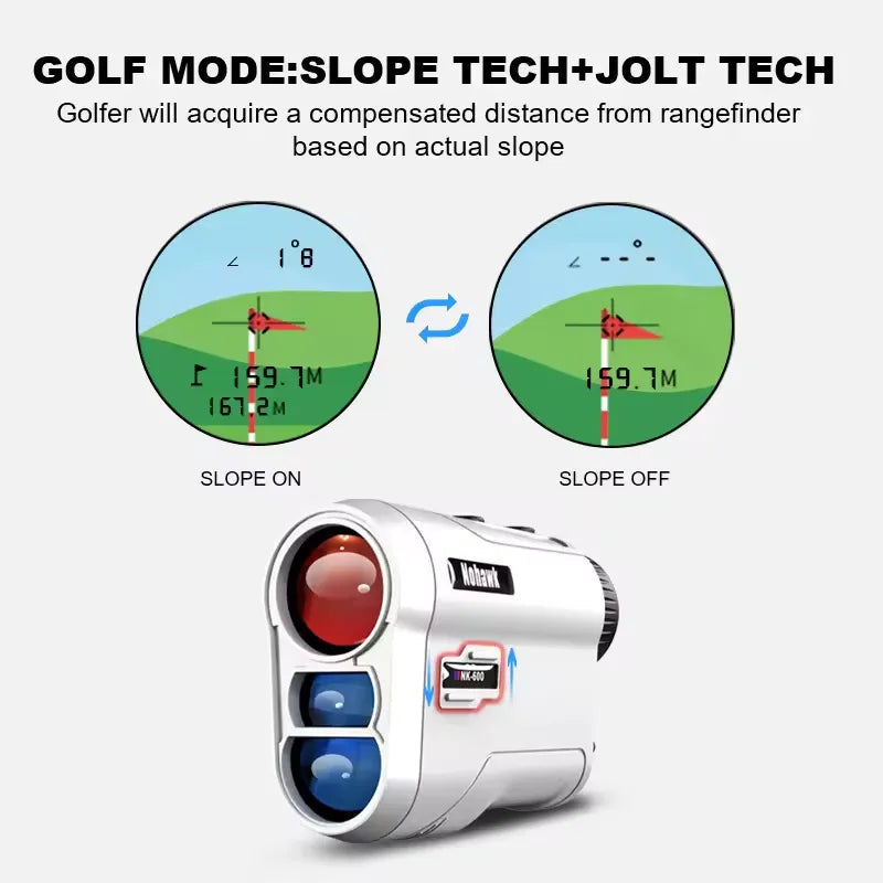 Advanced Golf Rangefinder with Slope Compensation, 914m Range, 6x Magnification – Accurate Golf Rangefinder with Vibration Feedback