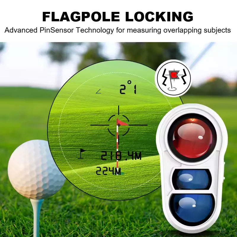 Advanced Golf Rangefinder with Slope Compensation, 914m Range, 6x Magnification – Accurate Golf Rangefinder with Vibration Feedback