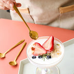 8-piece stainless steel teaspoon set with flower design