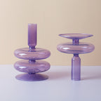 Lilac Candle Holder made of Glass
