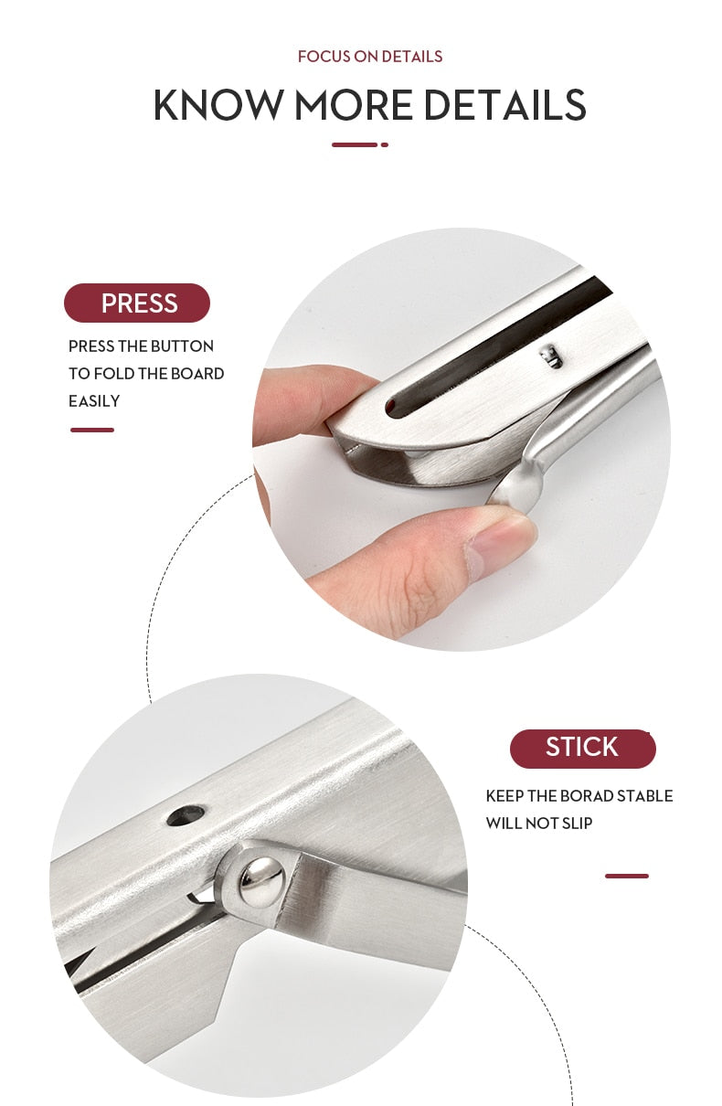 2-piece set collapsible shelf brackets, heavy-duty, made of stainless steel for tables, motorhomes and space-saving