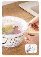 Double Layer Quick Drainer Basket