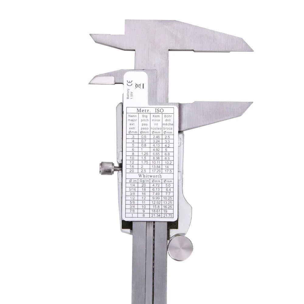 Precivio Digital Caliper made of Stainless Steel | 15 cm Measuring Range | Precision Measuring Device with LCD Display | ±0.03 mm Accuracy