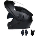 DOT Modular Flip-Up Motorcycle Helmet with Clear Visor and Inner Sun Shield