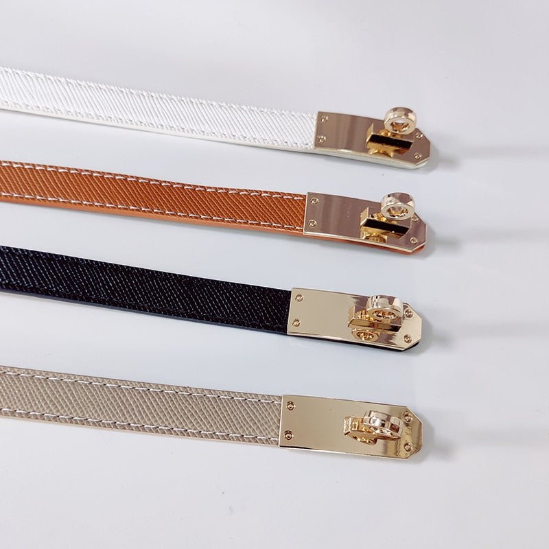adjustable women's leather belt