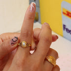 18k Vintage Inspired Pearl Ring