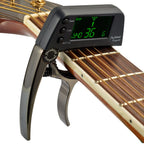 Capo & Tuner "TuneGrip" – 2-in-1 Guitar accessory with LCD screen