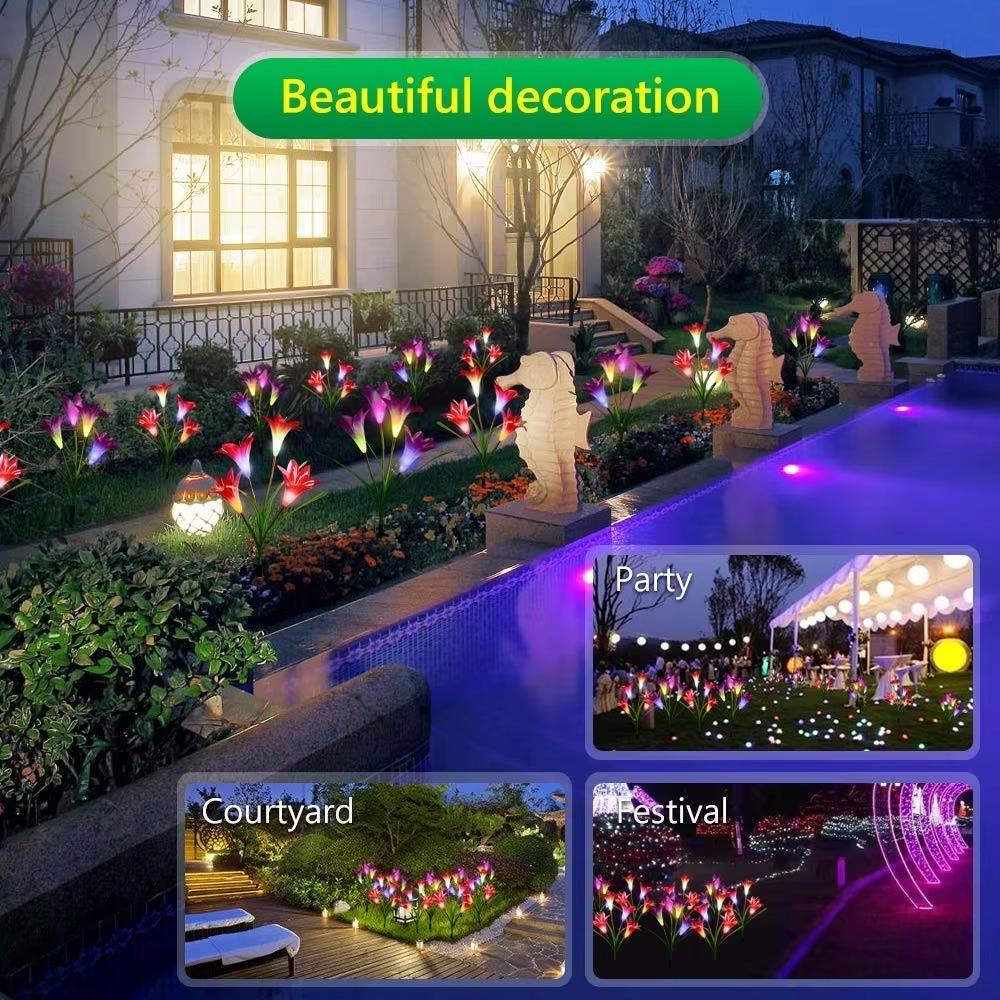 Enchanting Solar-Powered Lily Lights for Gardens and Patios