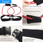 Resistance Training Belt with Elastic Bands for Squats, Leg Strength and Agility Workouts