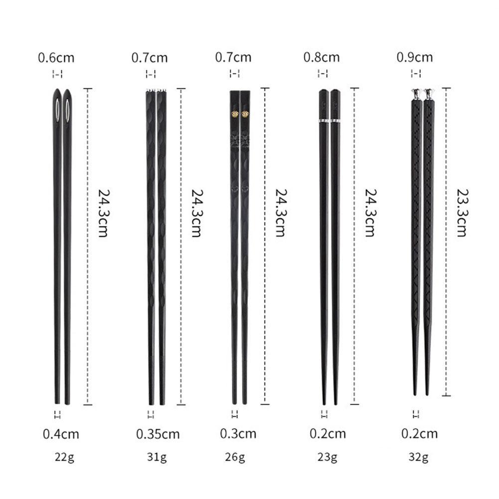 DineLux – Luxurious Chopstick Set with Refined Designs (5 Pairs)