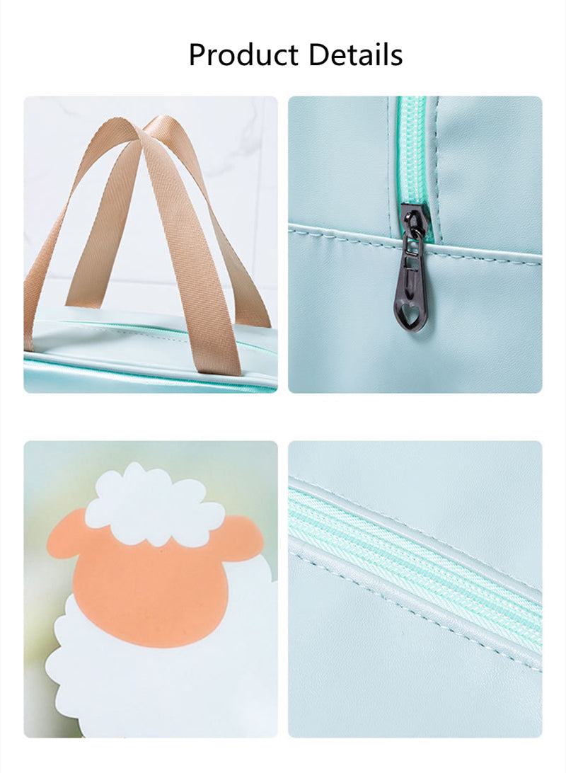 Waterproof Cosmetic Organizer Travel Bag with Wet-Dry Compartment