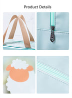 Waterproof Cosmetic Organizer Travel Bag with Wet-Dry Compartment