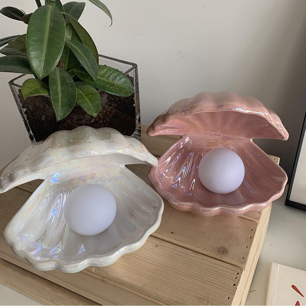 ShellGlow Lamp – Elegant Shell Lighting with Pearl