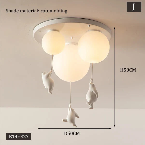 Hanging Bears Balloon Lamp