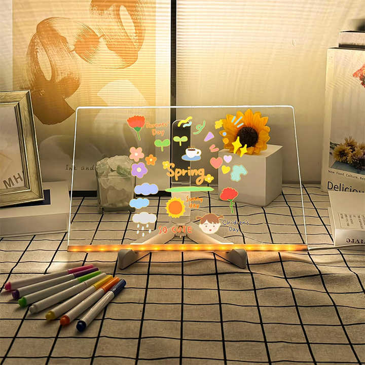 Kiddli LED Drawing Board – Reusable Writing Board with Light Pen