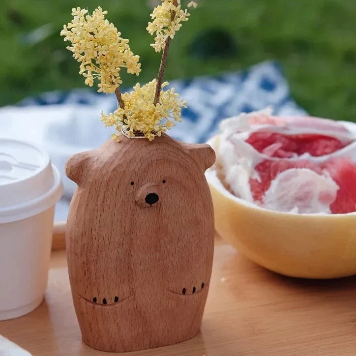 Cute little bear flower vase
