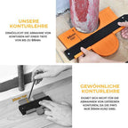 Contour gauge contour duplication gauge with lock
