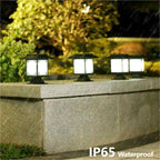 Solar LED Garden Lamp – Large Square Lamp with Warm Light and Dual Use