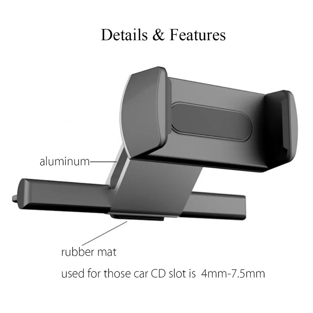 DriveFlexx Handy Mount Car CD Slot | 360° Rotatable | Stable & Universal | Flexible Lazy Arm