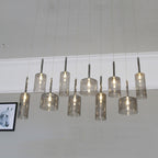 Pendant lamp for the dining table made of glass