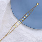 Dual Layered Threaded Diamond Bracelet