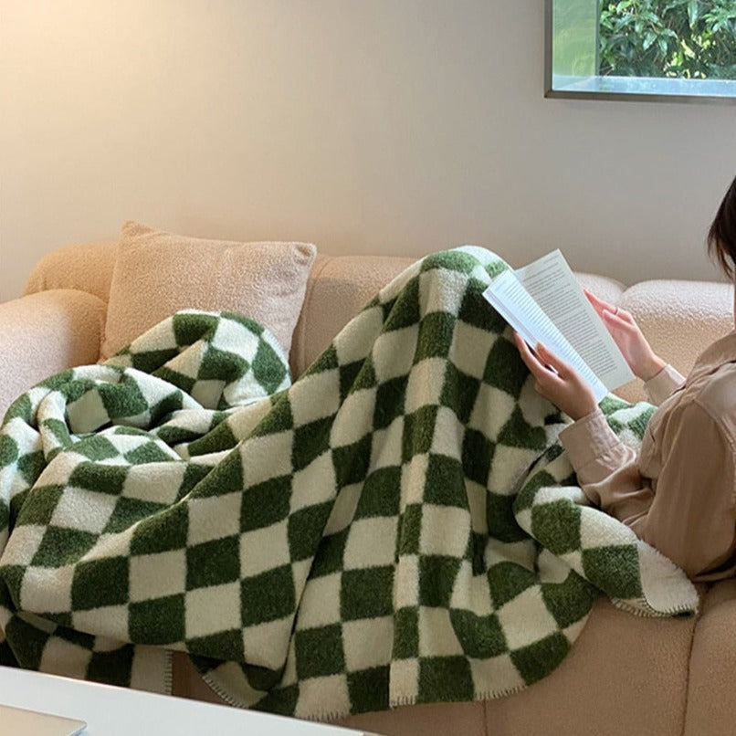 Plain Checkerboard Throw