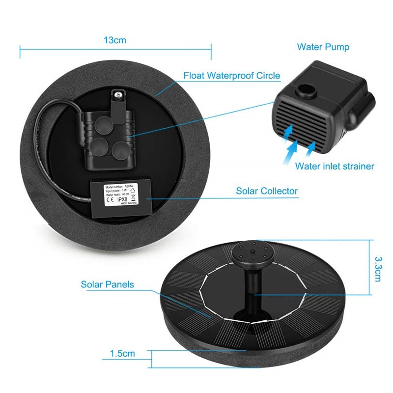 Zenn solar energy water fountain | A beautiful addition to the garden