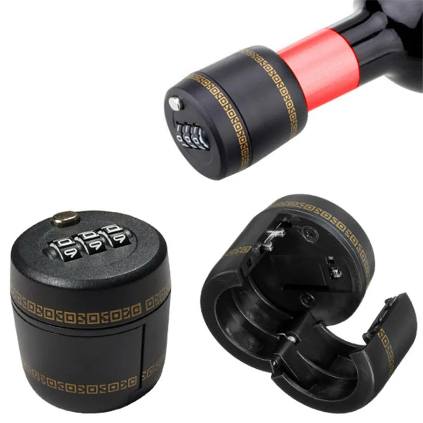 Drink Safe Reusable Childproof Password Lock Wine Bottle Stopper