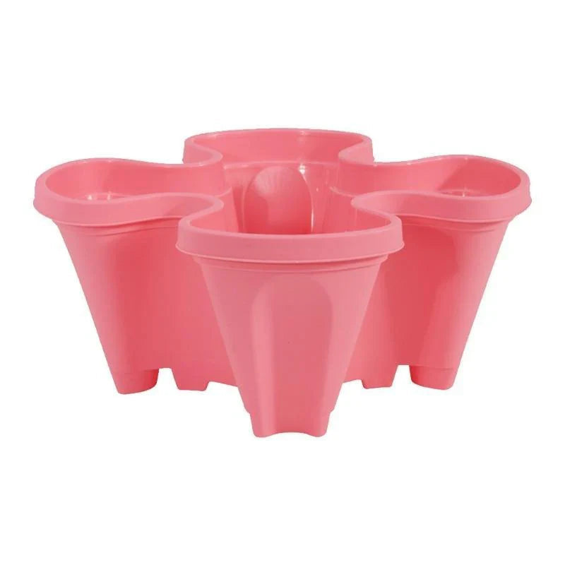 Space-saving stackable plant pots – Vertical planting system with wheels