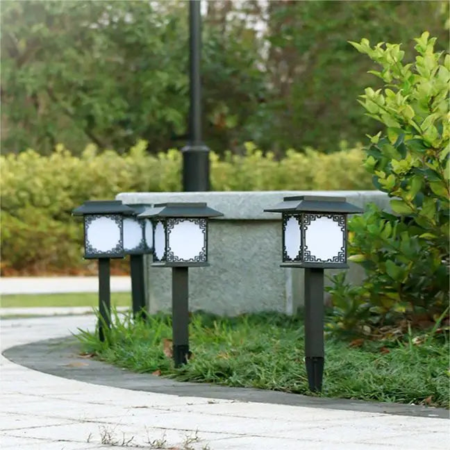 Solar LED Garden Lamp – Large Square Lamp with Warm Light and Dual Use