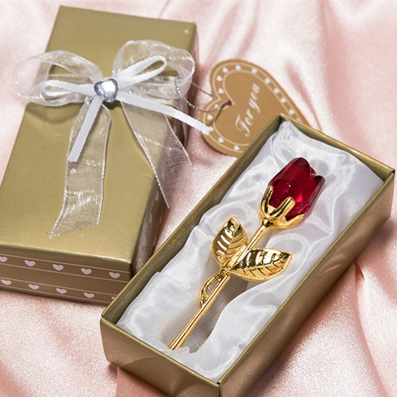 Luxury Crystal Rose in Gift Box – Valentine's Gift for Her