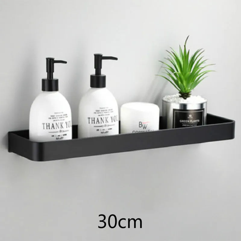 ALUMAX – Black Aluminum Corner Shelf without Drilling