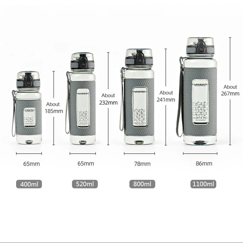 UZSPACE Sport Water Bottles, BPA-free, portable, impact-resistant, leak-proof, large capacity, fitness water kettle, Tritan plastic drinking bottle