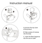 Bear Pilot Rotating Car Air Freshener