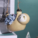 Ceramic Happy Sloth Flower Pot
