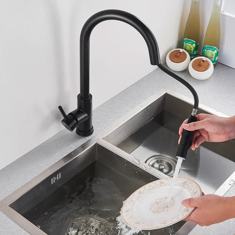 SmartTouch | Kitchen Faucet with Touch Sensor and Pull-Out Spray Head – Brushed Nickel