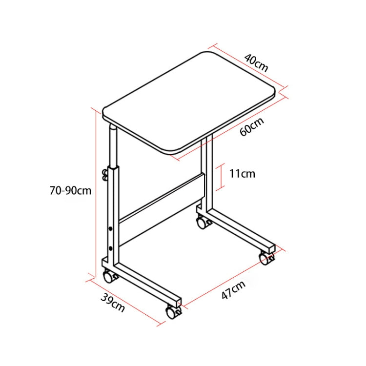 Wood Texture Portable Household Detachable Laptop Table Nightstand