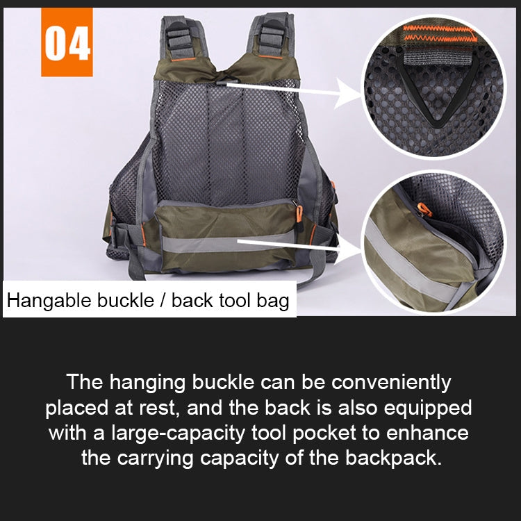 MEN Outdoor Multifunctional Fishing Vest Life Jacket (Gray)