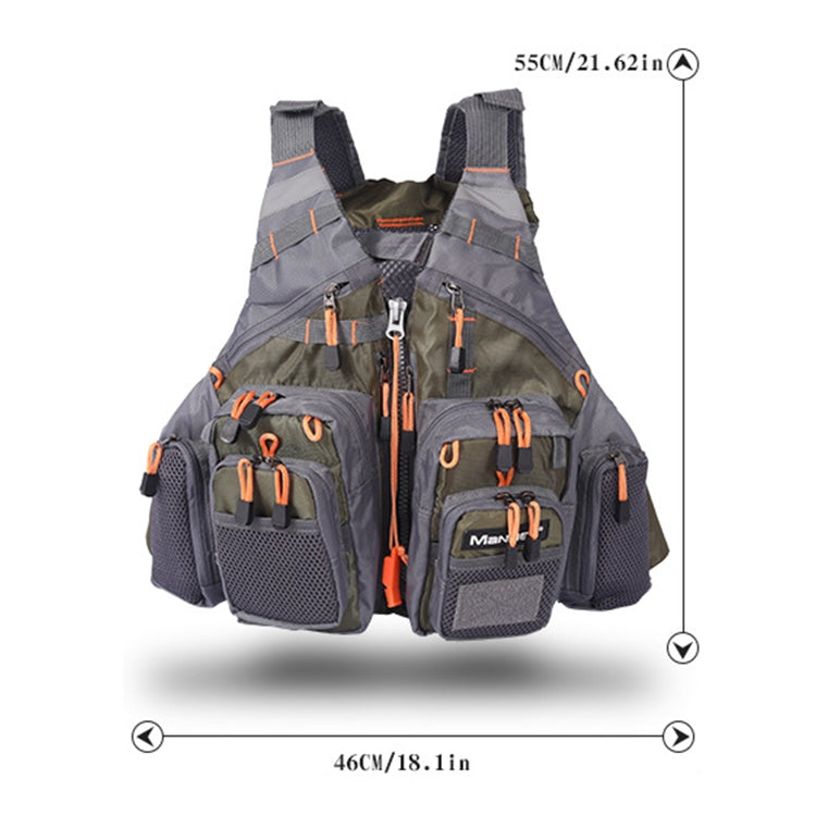 MEN Outdoor Multifunctional Fishing Vest Life Jacket (Gray)