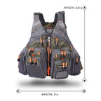 MEN Outdoor Multifunctional Fishing Vest Life Jacket (Gray)