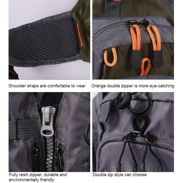 MEN Outdoor Multifunctional Fishing Vest Life Jacket (Gray)
