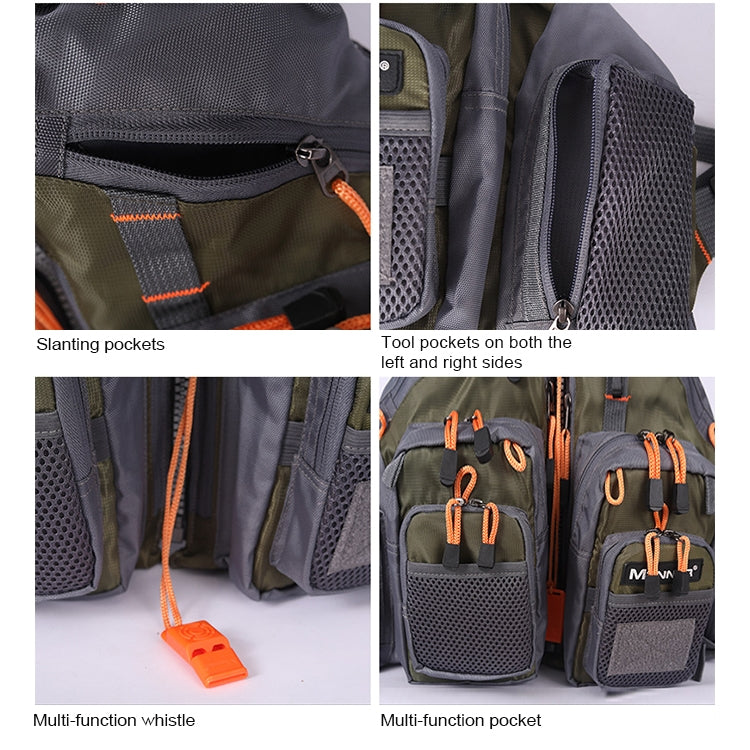MEN Outdoor Multifunctional Fishing Vest Life Jacket (Gray)
