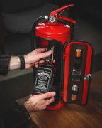 Hidden minibar in fire extinguisher design for stylish storage