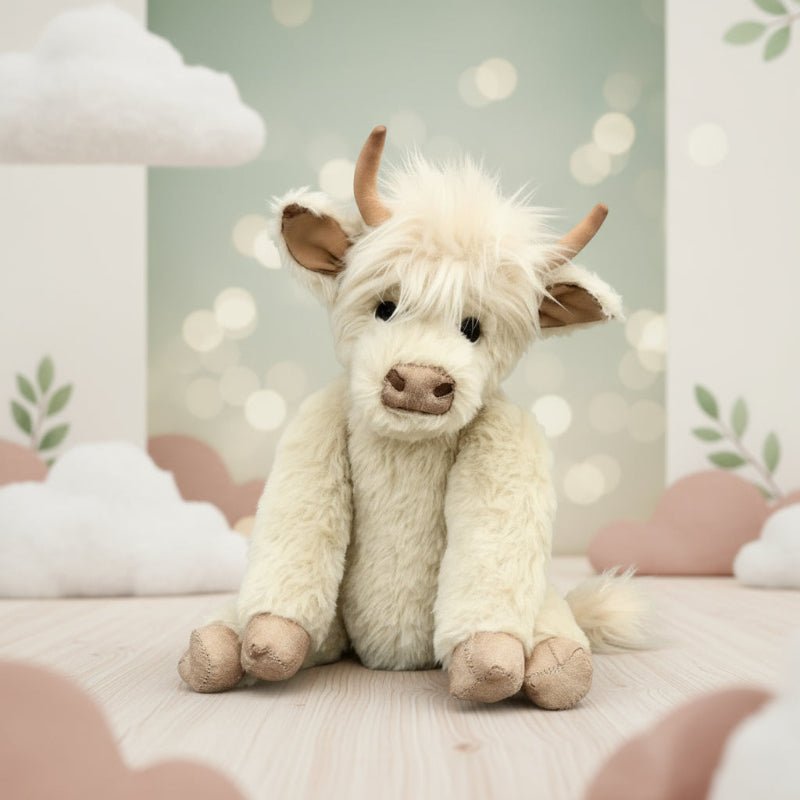 Highland cow with flower crown decoration