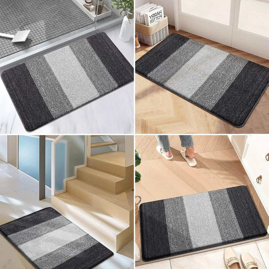Non-slip indoor doormat with water-repellent surface